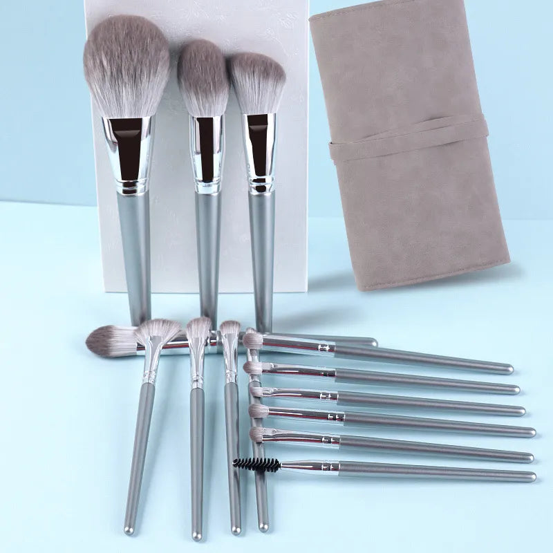 14-Piece Wooden Handle Makeup Brush Set