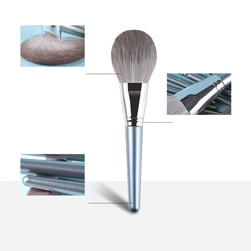 14-Piece Wooden Handle Makeup Brush Set
