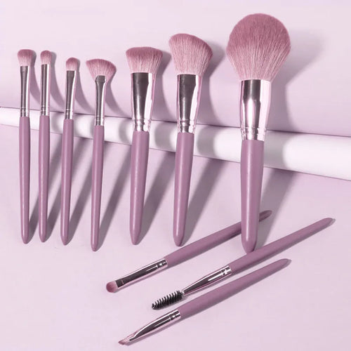 14-Piece Wooden Handle Makeup Brush Set